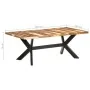 Solid wood dining table with honey finish 200x100x75 cm by vidaXL, Kitchen and dining tables - Ref: Foro24-321549, Price: 468...