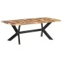 Solid wood dining table with honey finish 200x100x75 cm by vidaXL, Kitchen and dining tables - Ref: Foro24-321549, Price: 468...