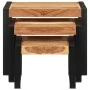 Stackable tables 3 units solid wood with sheesham finish by vidaXL, Side tables - Ref: Foro24-321552, Price: 123,23 €, Discou...
