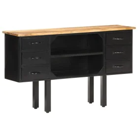 Sideboard aus massivem, rauem Mangoholz und Stahl, 110 x 30 x 65 cm von vidaXL, Sideboards - Ref: Foro24-321571, Preis: 151,0...