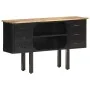 Sideboard aus massivem, rauem Mangoholz und Stahl, 110 x 30 x 65 cm von vidaXL, Sideboards - Ref: Foro24-321571, Preis: 151,0...