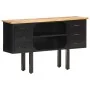 Sideboard aus massivem, rauem Mangoholz und Stahl, 110 x 30 x 65 cm von vidaXL, Sideboards - Ref: Foro24-321571, Preis: 151,0...
