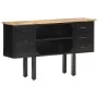 Sideboard aus massivem, rauem Mangoholz und Stahl, 110 x 30 x 65 cm von vidaXL, Sideboards - Ref: Foro24-321571, Preis: 151,0...