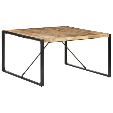 Rauer Mangoholz Esstisch 140x140x75 cm von vidaXL, Küchen- und Esstische - Ref: Foro24-321572, Preis: 263,26 €, Rabatt: %