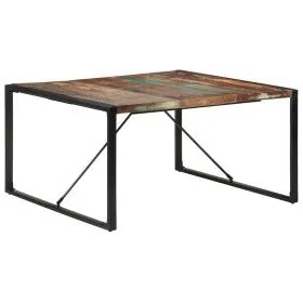 Recycled solid wood dining table 140x140x75 cm by vidaXL, Kitchen and dining tables - Ref: Foro24-321573, Price: 241,35 €, Di...