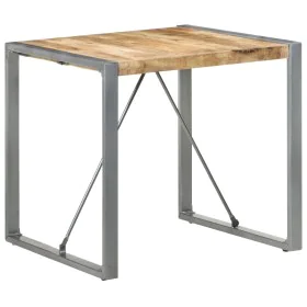 Rauer Mangoholz Esstisch 80x80x75 cm von vidaXL, Küchen- und Esstische - Ref: Foro24-321603, Preis: 153,17 €, Rabatt: %
