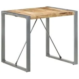 Rough mango wood dining table 80x80x75 cm by vidaXL, Kitchen and dining tables - Ref: Foro24-321603, Price: 153,17 €, Discoun...