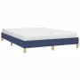Blauer Stoffbettrahmen 140x190 cm von vidaXL, Betten und Lattenroste - Ref: Foro24-346816, Preis: 98,19 €, Rabatt: %