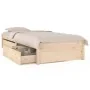 Bed frame with drawers 100x200 cm by vidaXL, Beds and slatted bases - Ref: Foro24-3103468, Price: 178,12 €, Discount: %