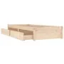 Bed frame with drawers 100x200 cm by vidaXL, Beds and slatted bases - Ref: Foro24-3103468, Price: 178,12 €, Discount: %