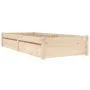 Bed frame with drawers 100x200 cm by vidaXL, Beds and slatted bases - Ref: Foro24-3103468, Price: 178,12 €, Discount: %