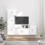 TV-Möbelset 5-teilig aus glänzend weißem Sperrholz von vidaXL, TV-Möbel - Ref: Foro24-3188632, Preis: 228,30 €, Rabatt: %