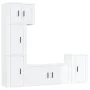 TV-Möbelset 5-teilig aus glänzend weißem Sperrholz von vidaXL, TV-Möbel - Ref: Foro24-3188632, Preis: 228,30 €, Rabatt: %