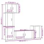 TV-Möbelset 5-teilig aus glänzend weißem Sperrholz von vidaXL, TV-Möbel - Ref: Foro24-3188632, Preis: 228,30 €, Rabatt: %