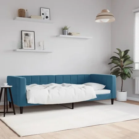 Sofá cama terciopelo azul 80x200 cm de vidaXL, Camas y somieres - Ref: Foro24-354000, Precio: 209,17 €, Descuento: %