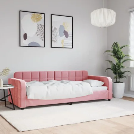 Sofá cama terciopelo rosa 80x200 cm de vidaXL, Camas y somieres - Ref: Foro24-354054, Precio: 184,98 €, Descuento: %