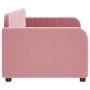 Pink velvet sofa bed 80x200 cm by vidaXL, Beds and slatted bases - Ref: Foro24-354054, Price: 184,98 €, Discount: %