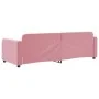 Pink velvet sofa bed 80x200 cm by vidaXL, Beds and slatted bases - Ref: Foro24-354054, Price: 184,98 €, Discount: %