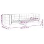 Sofá cama terciopelo gris claro 80x200 cm de vidaXL, Camas y somieres - Ref: Foro24-354001, Precio: 211,63 €, Descuento: %