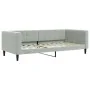 Light gray velvet sofa bed 90x200 cm by vidaXL, Beds and slatted bases - Ref: Foro24-354008, Price: 192,03 €, Discount: %