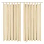 Micro-satin curtains with loops 2 units 140x225 cm beige by vidaXL, Curtains and curtains - Ref: Foro24-132217, Price: 26,58 ...
