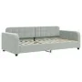 Light gray velvet sofa bed 90x200 cm by vidaXL, Beds and slatted bases - Ref: Foro24-354058, Price: 189,57 €, Discount: %