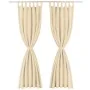 Micro-satin curtains with loops 2 units 140x225 cm beige by vidaXL, Curtains and curtains - Ref: Foro24-132217, Price: 26,58 ...