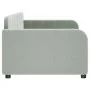Light gray velvet sofa bed 90x190 cm by vidaXL, Beds and slatted bases - Ref: Foro24-354071, Price: 181,20 €, Discount: %