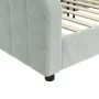 Hellgraues Samtschlafsofa 90x190 cm von vidaXL, Betten und Lattenroste - Ref: Foro24-354071, Preis: 181,23 €, Rabatt: %