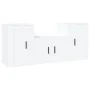 3-piece white plywood TV furniture set by vidaXL, TV Furniture - Ref: Foro24-3188382, Price: 111,20 €, Discount: %