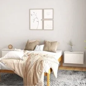 Wandschränke 2 Stück aus massivem weißem Kiefernholz 60x30x35 cm von vidaXL, Regale und Regale - Ref: Foro24-813448, Preis: 8...