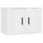 3-piece white plywood TV furniture set by vidaXL, TV Furniture - Ref: Foro24-3188382, Price: 111,20 €, Discount: %