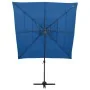 4-tier parasol with blue aluminum pole 250x250 cm by vidaXL, Umbrellas - Ref: Foro24-313827, Price: 193,08 €, Discount: %