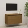 Wandschrank aus massivem Kiefernholz in Honigbraun, 60 x 30 x 35 cm von vidaXL, Regale und Regale - Ref: Foro24-813451, Preis...