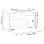 Honey brown solid pine wood wall cabinet 60x30x35 cm by vidaXL, Shelves and shelves - Ref: Foro24-813451, Price: 45,76 €, Dis...