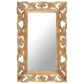 Brown hand carved mirror 80x50 cm solid mango wood by vidaXL, Mirrors - Ref: Foro24-321639, Price: 99,56 €, Discount: %