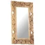 Brown hand carved mirror 80x50 cm solid mango wood by vidaXL, Mirrors - Ref: Foro24-321639, Price: 100,50 €, Discount: %