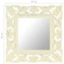 Hand-carved solid white mango wood mirror 50x50 cm by vidaXL, Mirrors - Ref: Foro24-321641, Price: 34,35 €, Discount: %