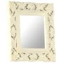 Hand-carved solid white mango wood mirror 50x50 cm by vidaXL, Mirrors - Ref: Foro24-321641, Price: 34,35 €, Discount: %