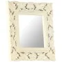 Hand-carved solid white mango wood mirror 50x50 cm by vidaXL, Mirrors - Ref: Foro24-321641, Price: 34,35 €, Discount: %