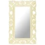Hand carved mirror solid white mango wood 80x50 cm by vidaXL, Mirrors - Ref: Foro24-321642, Price: 79,29 €, Discount: %