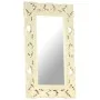 Hand carved mirror solid white mango wood 80x50 cm by vidaXL, Mirrors - Ref: Foro24-321642, Price: 79,29 €, Discount: %