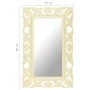 Hand carved mirror solid white mango wood 80x50 cm by vidaXL, Mirrors - Ref: Foro24-321642, Price: 79,29 €, Discount: %