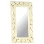 Hand carved mirror solid white mango wood 80x50 cm by vidaXL, Mirrors - Ref: Foro24-321642, Price: 79,29 €, Discount: %