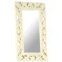 Hand carved mirror solid white mango wood 80x50 cm by vidaXL, Mirrors - Ref: Foro24-321642, Price: 79,29 €, Discount: %