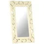 Hand carved mirror solid white mango wood 80x50 cm by vidaXL, Mirrors - Ref: Foro24-321642, Price: 79,29 €, Discount: %