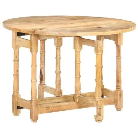 Runder Esstisch aus massivem Mangoholz, 110 x 76 cm von vidaXL, Küchen- und Esstische - Ref: Foro24-321699, Preis: 223,85 €, ...