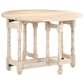 Round solid mango wood dining table 110x76 cm by vidaXL, Kitchen and dining tables - Ref: Foro24-321700, Price: 301,71 €, Dis...
