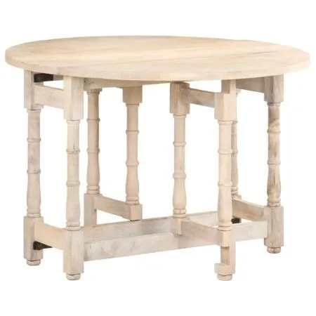 Round solid mango wood dining table 110x76 cm by vidaXL, Kitchen and dining tables - Ref: Foro24-321700, Price: 301,71 €, Dis...