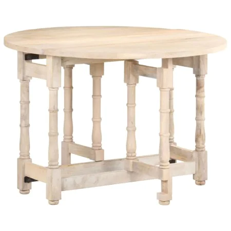 Runder Esstisch aus massivem Mangoholz, 110 x 76 cm von vidaXL, Küchen- und Esstische - Ref: Foro24-321700, Preis: 306,40 €, ...